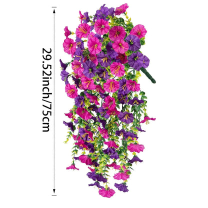 Artificial Flower New Artificial Hanging Flowers and Plants Easter Decoration 2025 Uv-Resistant and Realistic Room Decor Wedding